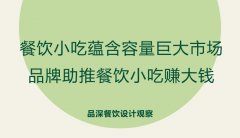 餐飲小吃蘊含容量巨大市場，品牌助推餐飲小吃賺大錢